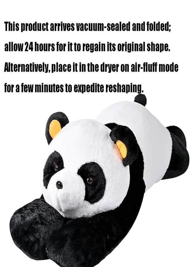 Labauxite Cute Panda Bear Pillow Large Panda Stuffed Animal Plush Toy Soft Hugging Body Pillow for Adults Kids Boys Girls Birthday Gift (23.6 in) - Image 2